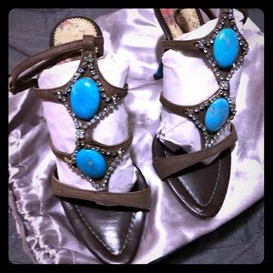 Leather and Turquoise Stiletto’s